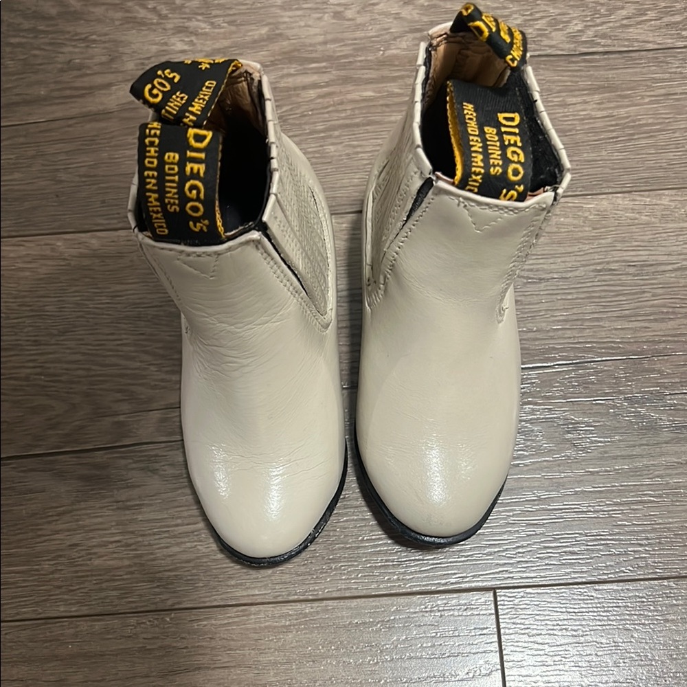 White Leather Men's Boots